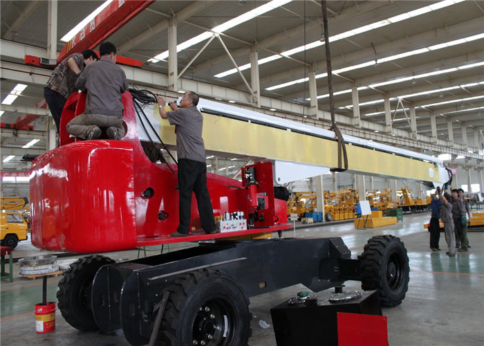 6475kg тележка рабочей платформы всего привода веса 4x2 воздушная с заграждением 18M телескопичным