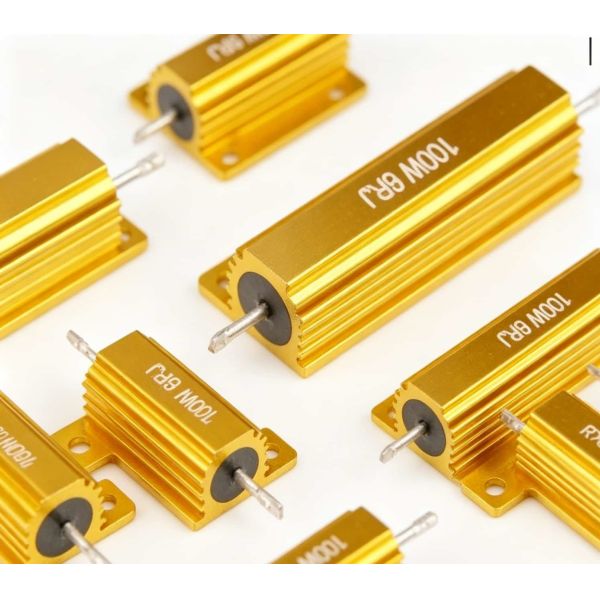 Power Type Automotive Resistors Gold Filled Fixed Aluminum Shell Resistor Solder Welding