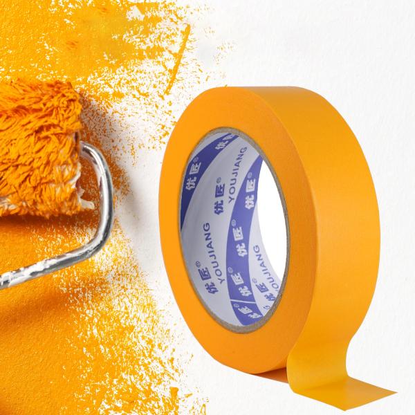 Banda de pintura de ouro 25 mm x 50 m Banda auto-aderente Washi Banda de papel de ouro