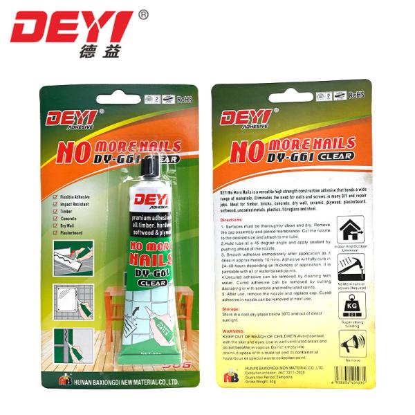 Clear No More Nail Adhesive Liquid Nail Gum For Wood And Picture Frame