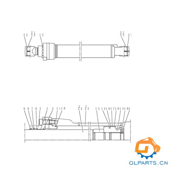 En el caso de Kobelco SK200-8 cilindro de cubo YN01V00153F1 YN01V00153F2 Ventas directas de cilindros de fábrica