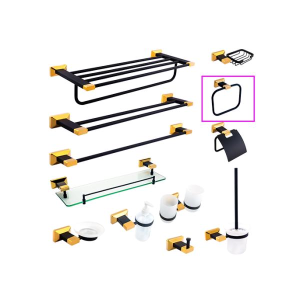 Продукты для ванной комнаты Стены - монтированный квадратный полотенце кольцо латуни материал ванной комнаты