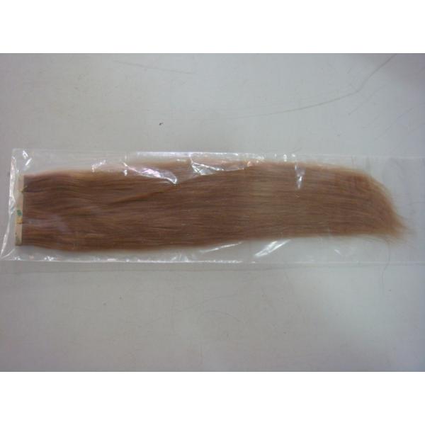 Heat Resistant Reusable Hair Extensions Human Hair Blonde Customized