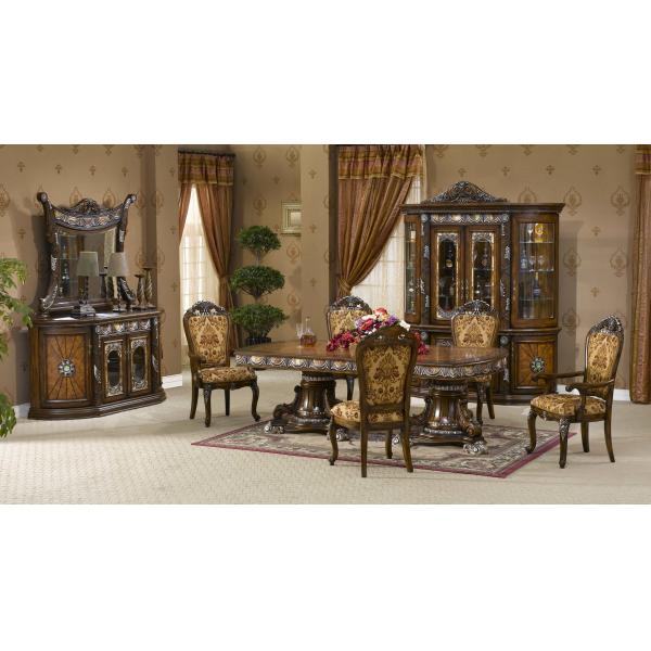 Vintage Round Antique Wooden Dining Table And Chairs Dia 120cm 130cm 150cm