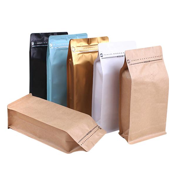 Custom Printing 500g Moisture Proof Square Bottom Coffee Pouches with  Zipper for Coffee Bean Ground Coffee Packaging