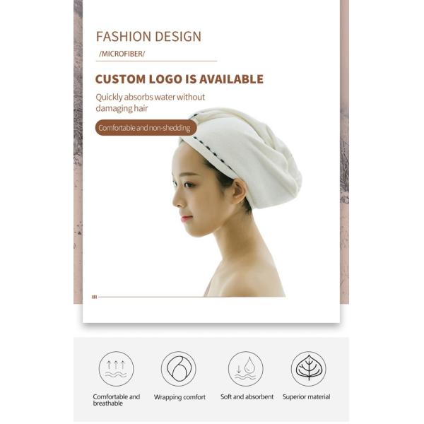 Personalized Superfine Microfiber Turban Towel for Hair Drying