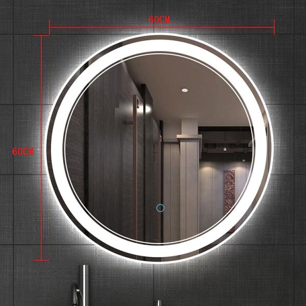 SONSILL Smart LED Bathroom Mirror Euro New Modern Wall Mount Round Touch Switch