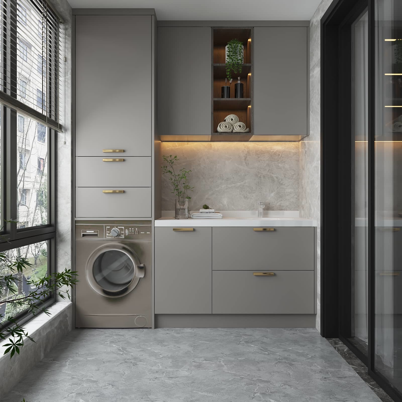 Fabrication d'armoire de buanderie en acier inoxydable 304 316 poli et résistant