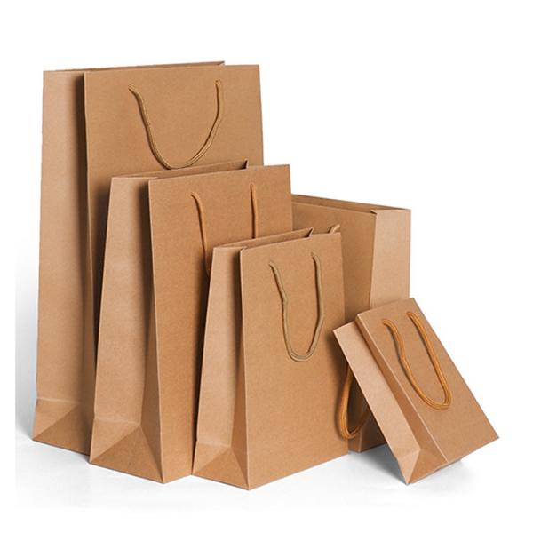 Transparent packaging  standard paper Bags/Customized brown kraft paper bag for Shopping