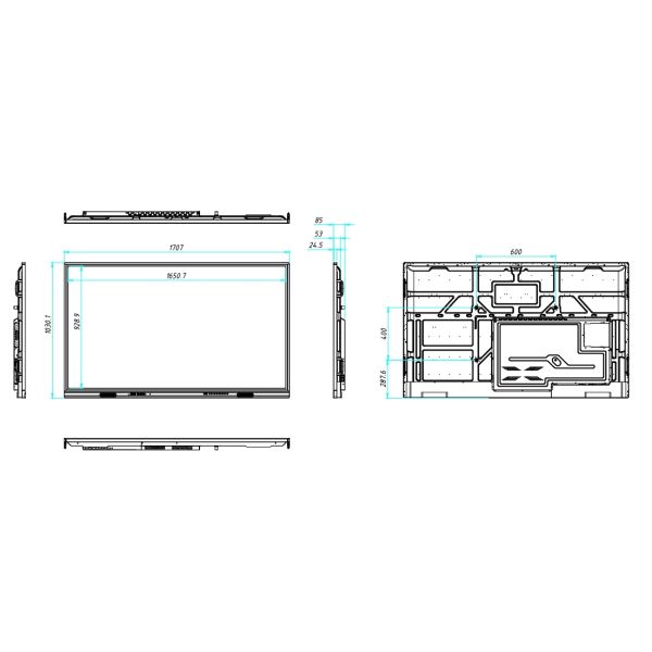 75 Inch 4K UHD Android Interactive Whiteboard Smart Board for Classroom and Office Meetings