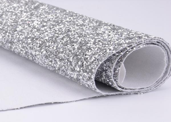 54 Width Silver Glitter Cotton Fabric For Making Shoes Material And Wall Covering