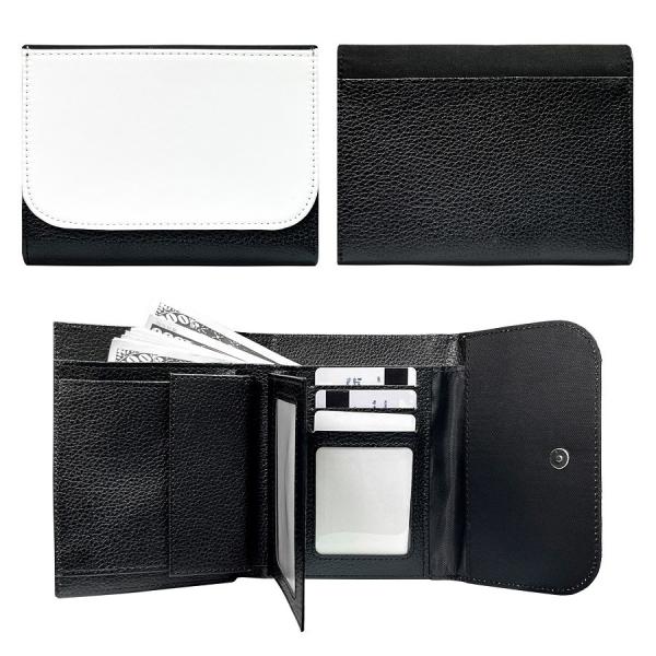 Big Capacity Multiple Card Slots Sublimation Trifold Leather Wallet For Men And Women