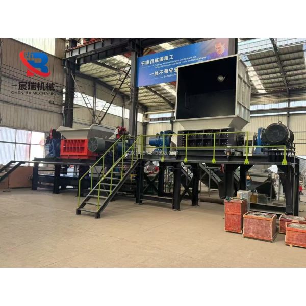 Bulky Household Waste Shredder Used Clothing and Woven Bag Shredder Industrial Solid Waste Crusher Nylon Fabric Strip Pulverizer