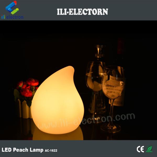 color changing illuminated peach shape table lamps