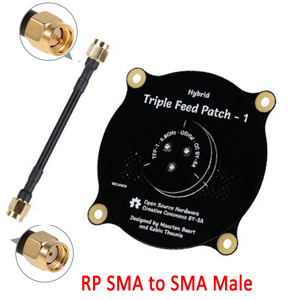 5.8ghz Triple Feed Patch Antenna Sma / Rp-Sma Directional Circularly Polarized