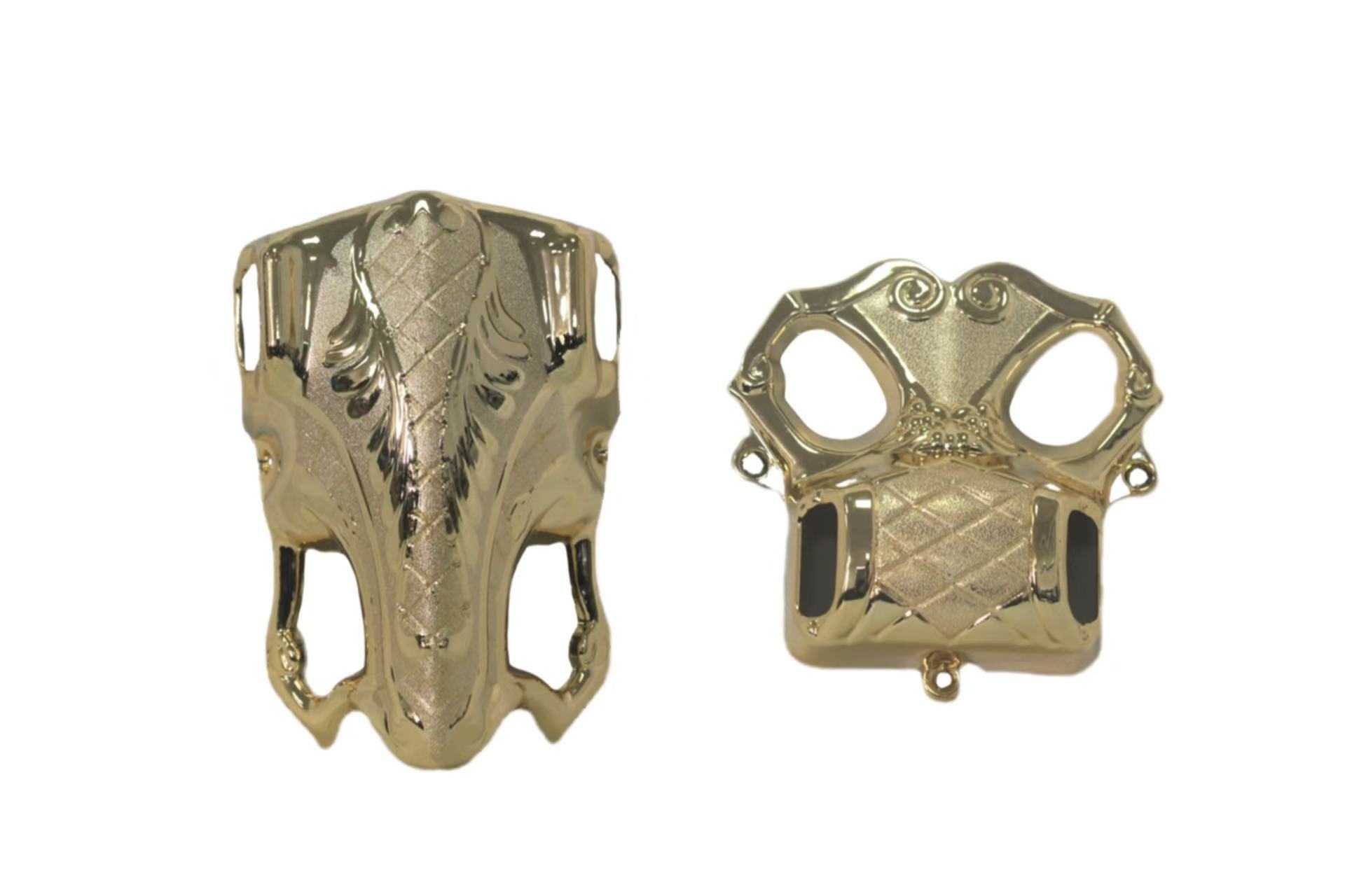PP Plastic Material Silver Casket Corner  Coffin Parts  With Steel Bars