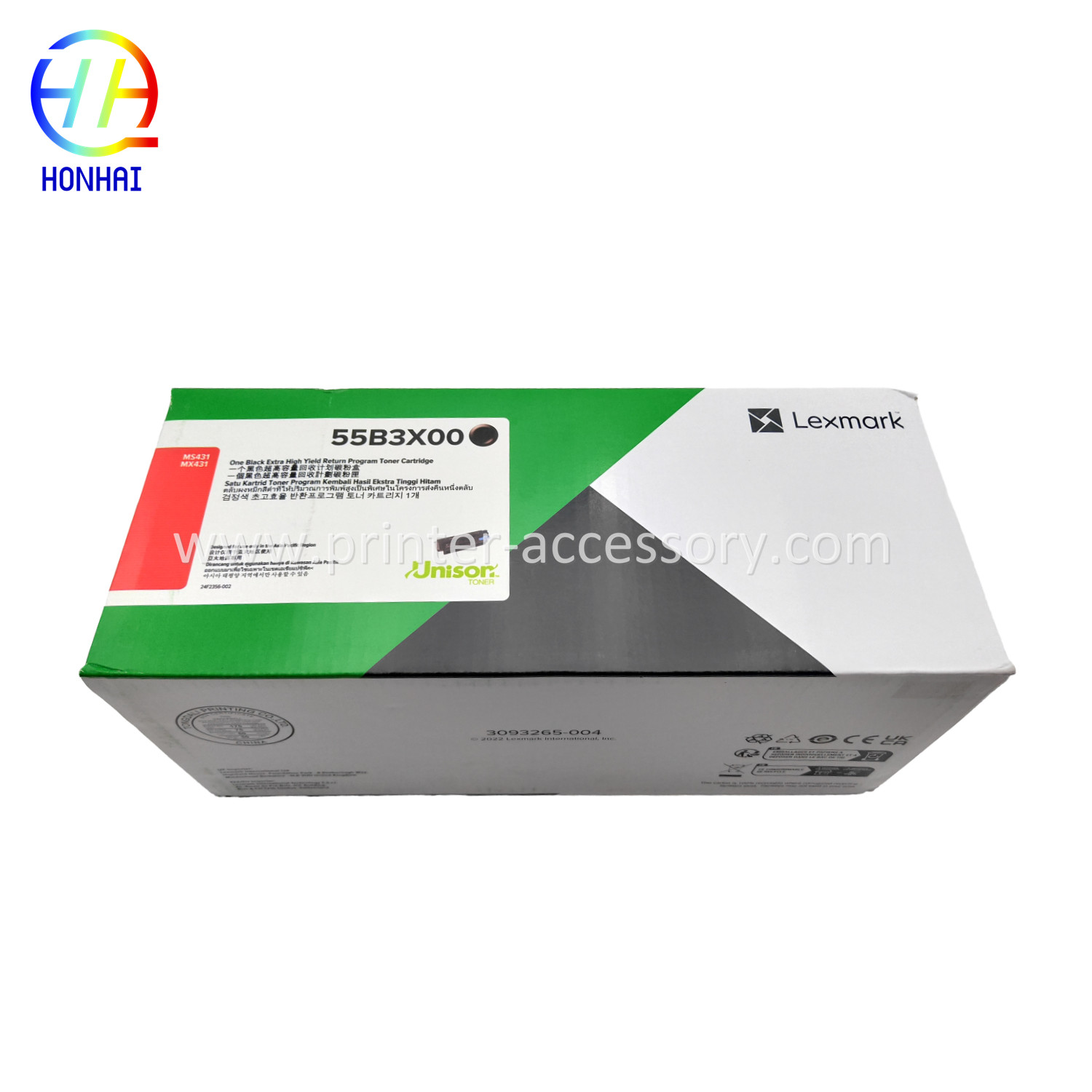 Новый оригинальный тонерный картридж для Lexmark 55B3X00 MX431dn
