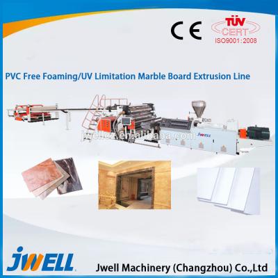 Ligne libre d'extrusion de panneau de marbre de PVC Foaming/UV Lmitation de Jwell