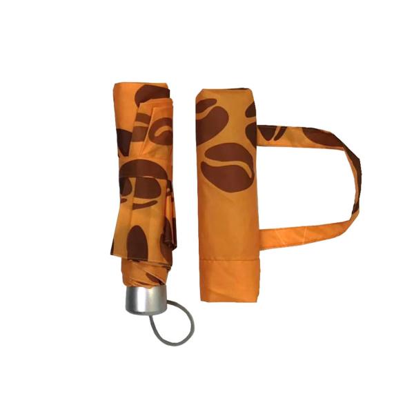 Оранжевый облегченный складывая конец алюминиевого руководства зонтика открытый 21 дюйм