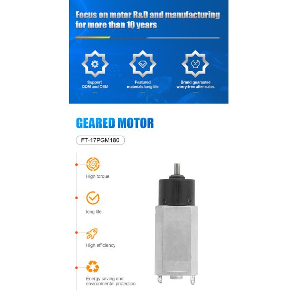 Custom High Torque DC Planetary Gear Motor 17mm Diameter For Robots