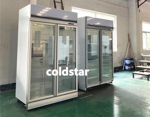 Supermarket Upright Front And Rear Open Door Display Refrigerator And Freezer Commercial Refrigeration Equipment