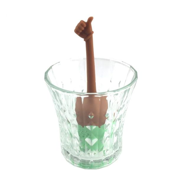 Cute creativity wholesale high quality custom Unique gesture Series shape loose leaf tea filter travel silicone tea infuser