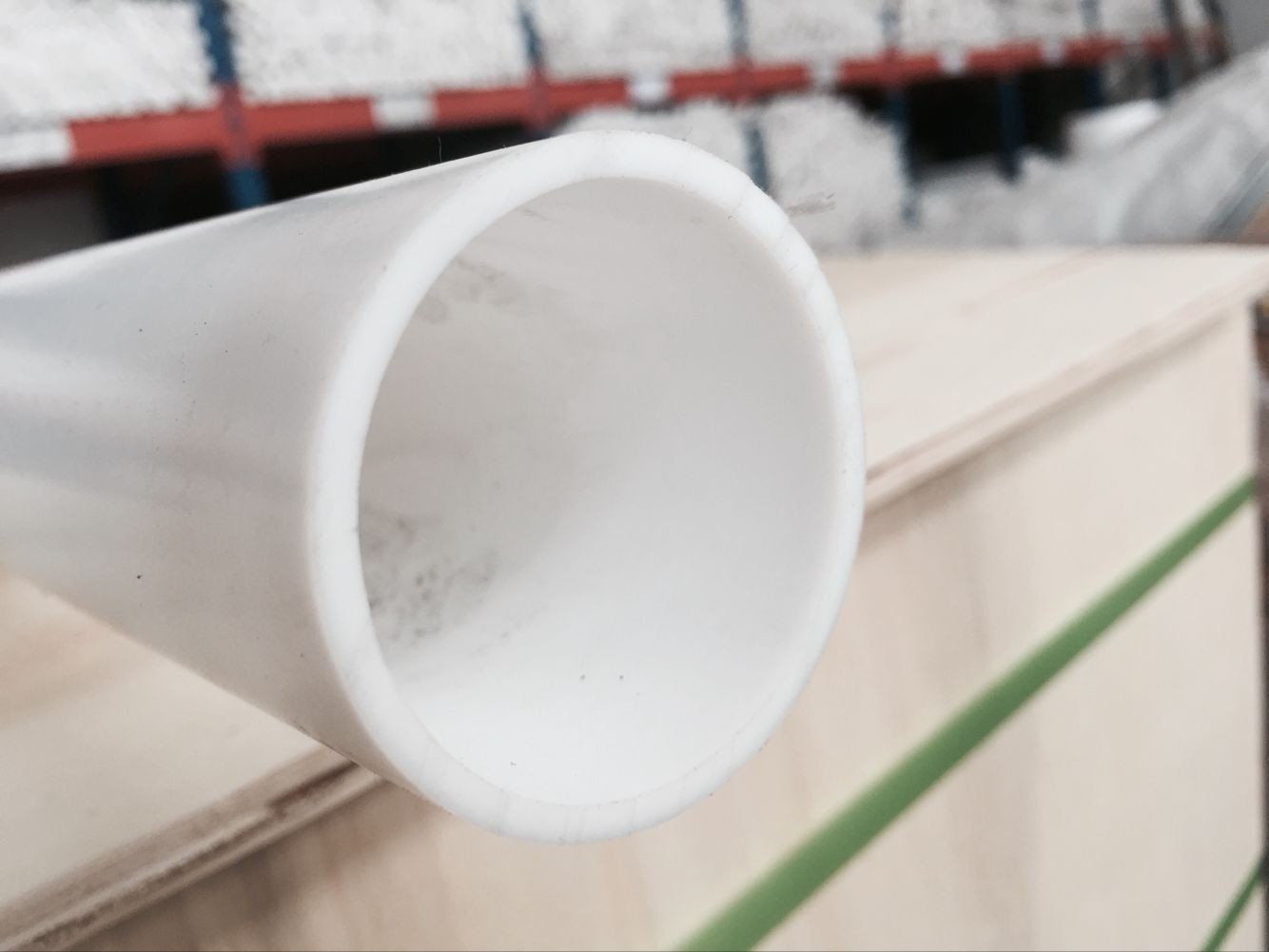 Industrial Grade White Moulded PTFE Tube with 100% Virgin PTFE Material and Smooth Surface