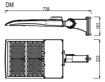 Outdoor White 26000LM 300W 5000K 480V LED Shoebox Light