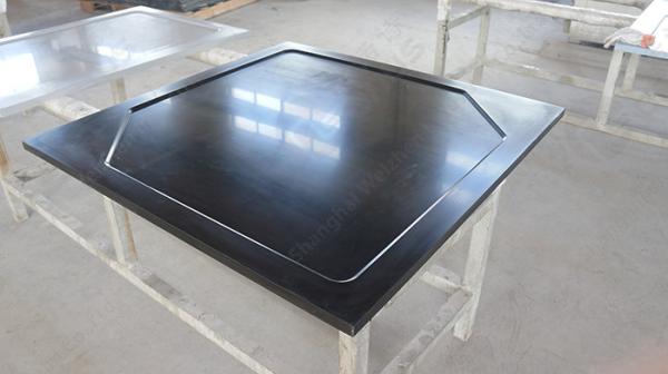 Resist Heat Epoxy Resin Laboratory Worktops , Black Glare Surfaces