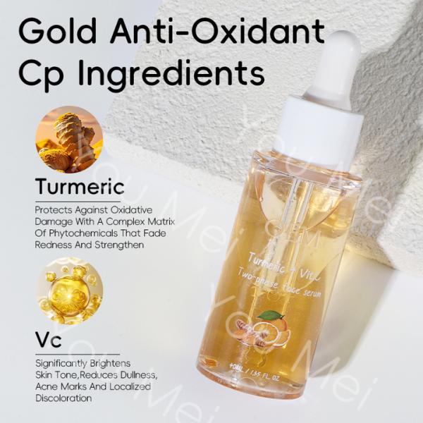 40 ml de suero para el cuidado de la piel y el rostro vitamina C cúrcuma suero corrector de manchas oscuras
