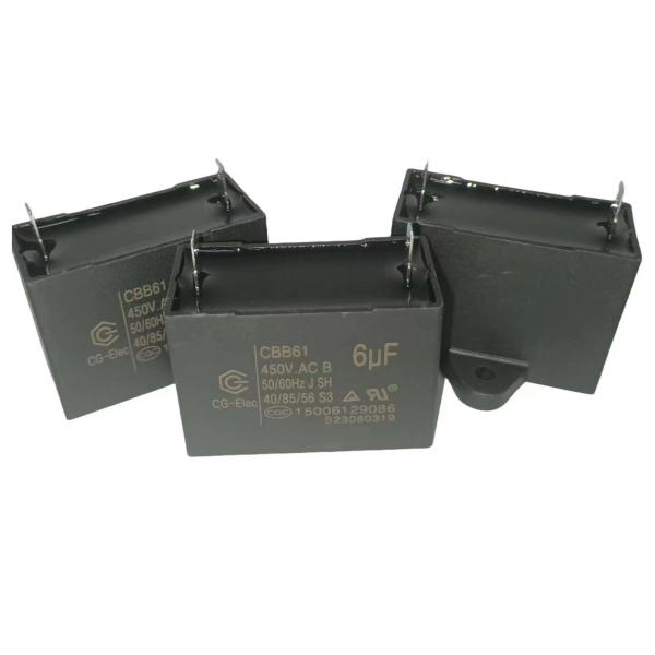 Motor Run Starting Fan Capacitor CBB61 450V 6.0UF 10000 Hours S3 40 / 85 / 21