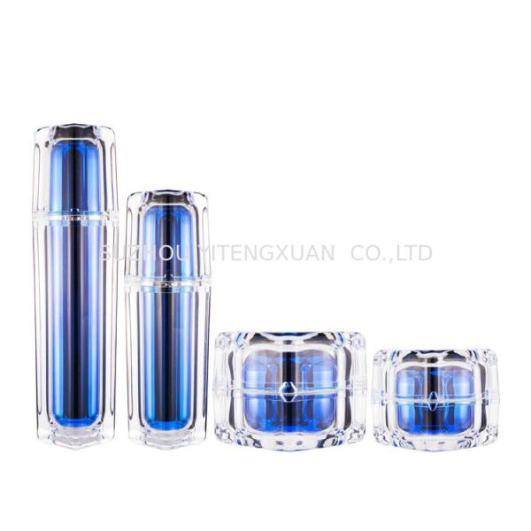 1 Oz 2 Oz Double Wall Square Acrylic Cream Jar , Empty Face Cream Jars Cosmetic Packaging