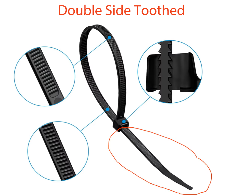Self Locking Nylon Wire Ties Reusable Multi Purpose CE Certified