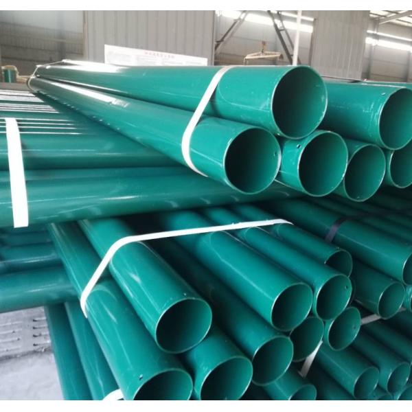 Red / Black Painting Coated Steel Pipe Carbon Steel Erw Material Waterproof