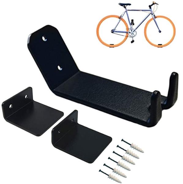 Vertical Wall Mounted Bike Rack for Space Saving Black Bicycle Storage in Big Bike Club