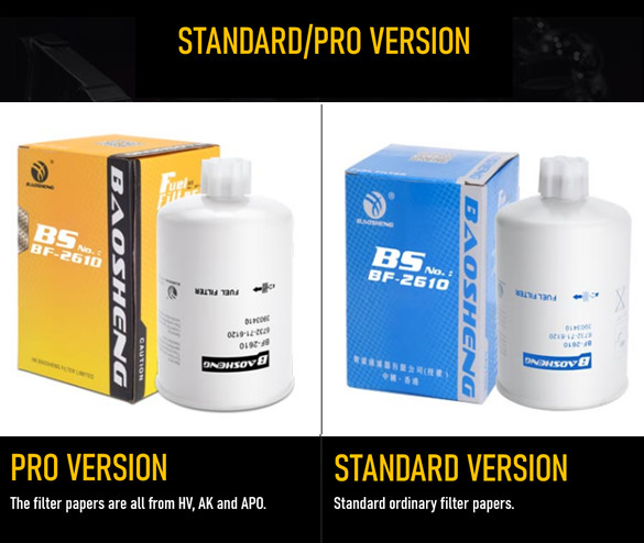 60101100909 rotação de 53C0051 FS1280 no filtro de combustível diesel para HYUNDAI DOOSAN