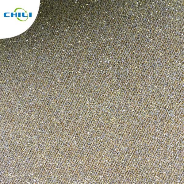 Professional Glitter Leather Fabric Eco Friendly Normal Peeling Strength