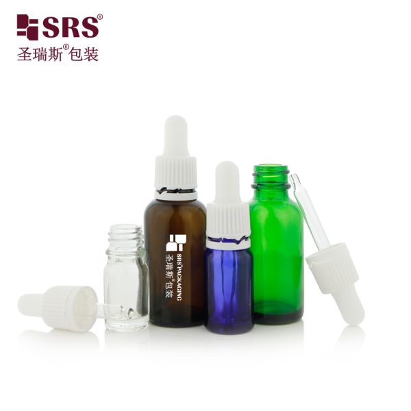 Durable Tamper Evident Cap 5ml 10ml 15ml 20ml 30ml 50ml 100ml Glass Dropper Bottle for Skincare
