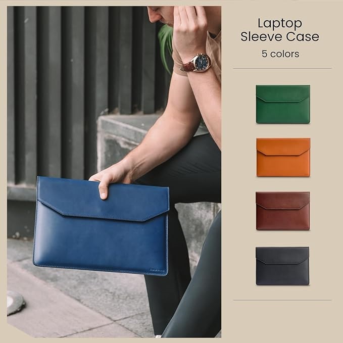 Premium PU Leather Laptop Sleeve Case Slim Compatible for Laptop Stylish Design Custom Logo Wholesale OEM/ODM/Private Label
