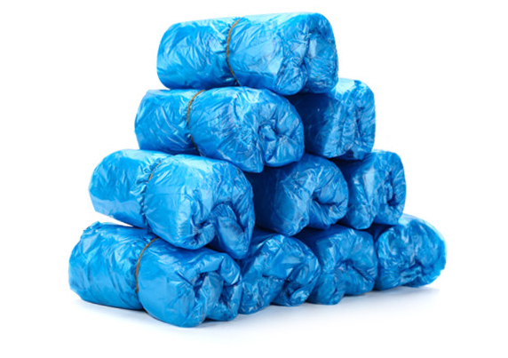 Soft Disposable Plastic Shoe Covers / Protective Shoe Covers Non - Shedding