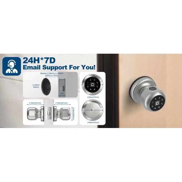ODM App Control Outdoor Biometric Smart Fingerprint Door Lock With Keypad