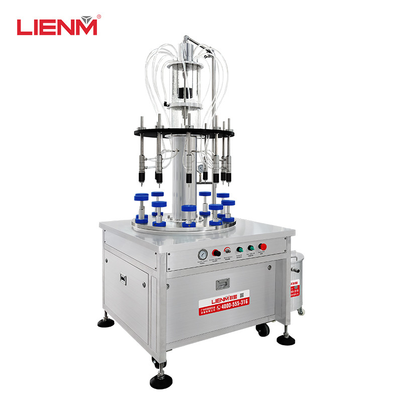30ml 60ml 100ml 80ml 20ml glass bottle rotary 10/8 nozzles automatic spray vacuum perfume filling machine filler