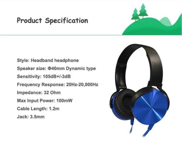 Foldable No Brand Cheap Bulk Headphones Wired Headphone Portable On-ear Headset 3.5mm Jack Headphones For Promotion Gift