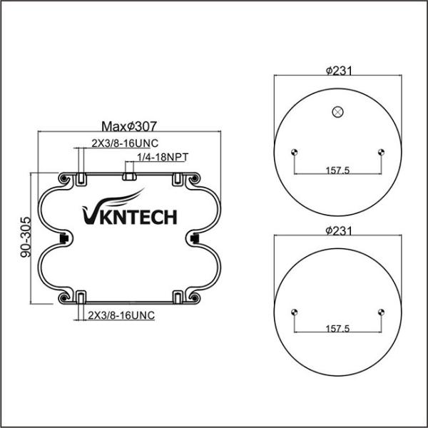 Двойной замысловатый подвес 2B12-313/FD330-22 364 W01-358-7405 воздуха весны воздуха