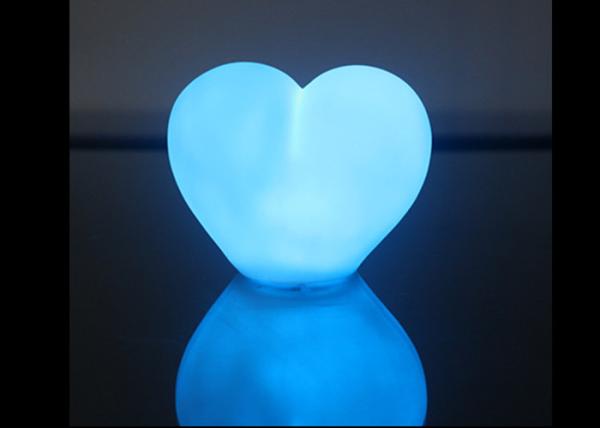 Portable Heart Shaped Led Night Light Security With Seven Colors Changing