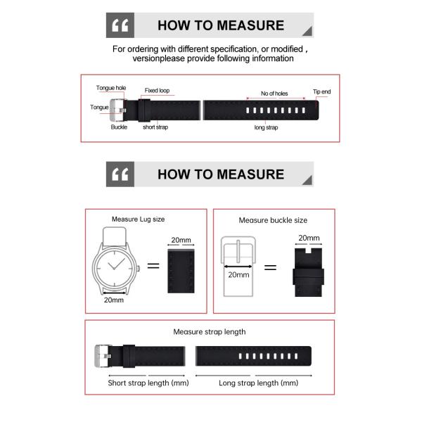 Диапазоны ремешка 20mm цвета TPU моды черные для умного дозора