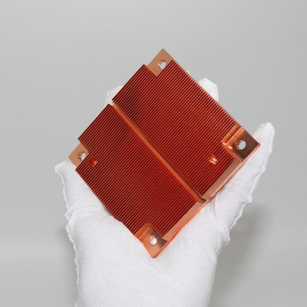 dissipador de calor raspando de Cuprum do cobre da aleta de 150*190mm, dissipador de calor frio do forjamento 50g