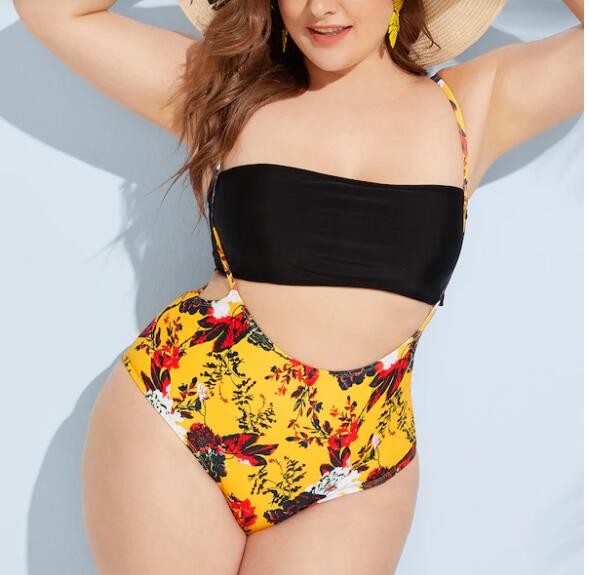 2019 New Plus SizeTwo piece Woman's swimwear Push up