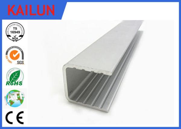 Powder Coating Aluminium U Channel Extrusion Profiles For Building Curtain Glass Wall