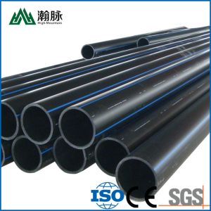 Черная труба водоснабжения HDPE цвета ISO9001 PE100 DN160mm